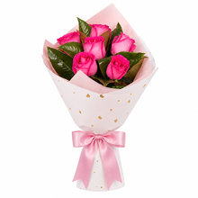Cargar imagen en el visor de la galería, Ramo 6 rosas rosadas