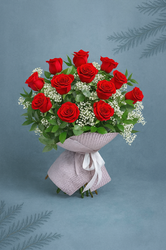 Ramo de 12 rosas rojas