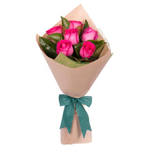 Cargar imagen en el visor de la galería, Ramo 6 rosas rosadas
